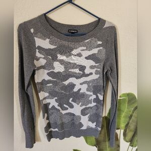 Express camo sweater